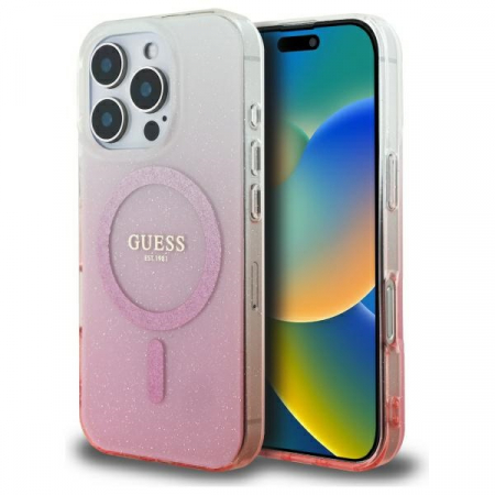 Huse - IML Glitter Gradient MagSafe (GUHMP16XHGRCELP) - iPhone 16 Pro Max - Pink
