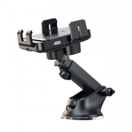 Joyroom (JR-ZS219) - Suport Auto cu incarcare Wireless, 15, fixare dubla, montaj Bord, Magnetic, AutoSense, MultiAngle, Black [2]