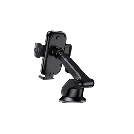 Kaku (KSC-1183) - Suport Auto, Wireless cu incarcare Wireless, 15W, fixare dubla, montaj Bord, cleme laterale, AutoGravity, 360°, Black [3]