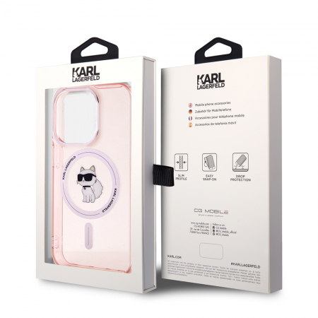 Karl Lagerfeld - IML MagSafe (KLHMP15LHFCCNOP) - iPhone 15 Pro - Pink Choupette [6]