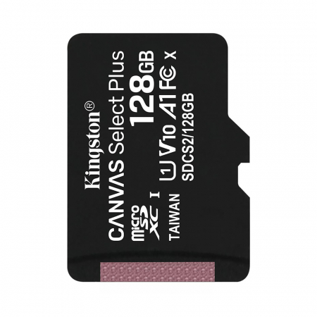 Memorie - Kingston - Memory Card Canvas Select Plus (SDCS2/128GBSP) - MicroSDXC, 128GB, Class 10 / UHS-1 U3 - Black