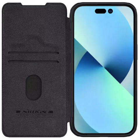 Nillkin - Qin Leather Case - iPhone 15 Plus - Black [3]
