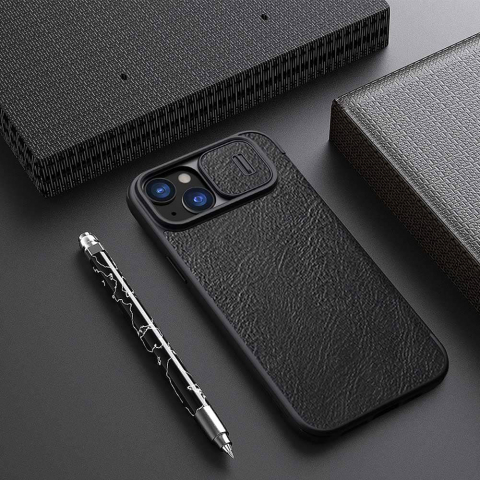 Nillkin - Qin Leather Case - iPhone 15 Plus - Black [6]