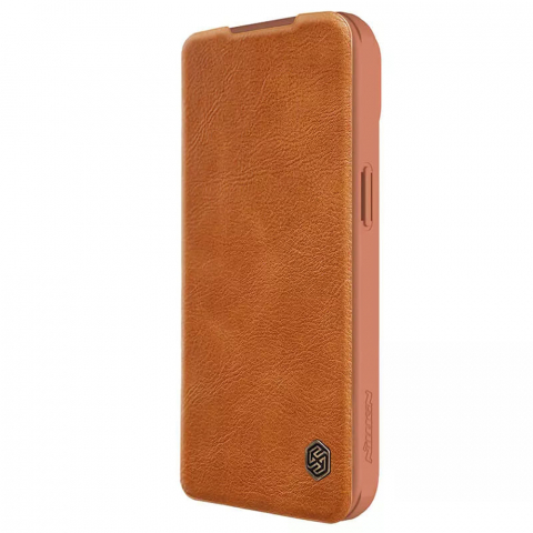 Nillkin - Qin Leather Case - iPhone 15 Plus - Brown [2]