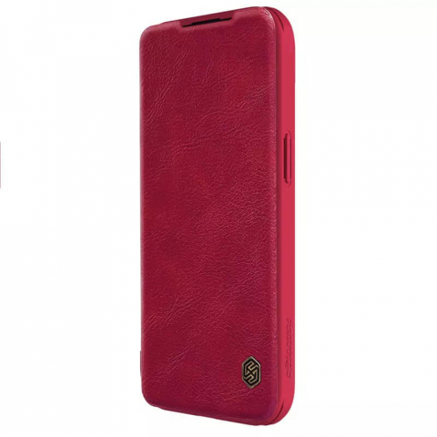 Nillkin - Qin Leather Case - iPhone 15 Plus - Red [1]