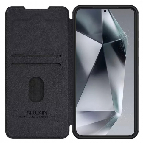 Huse - Nillkin - Qin Pro Leather Case - Samsung Galaxy S25 - Black