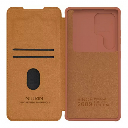 Huse - Nillkin - Qin Pro Leather Case - Samsung Galaxy S25 Ultra - Brown