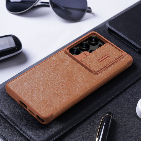 Nillkin - Qin Pro Leather Case - Samsung Galaxy S25 Ultra - Brown [6]