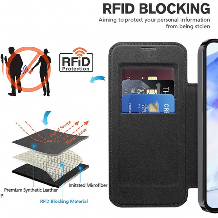 SmartMag Book Case - Samsung Galaxy A55 5G - Black [4]
