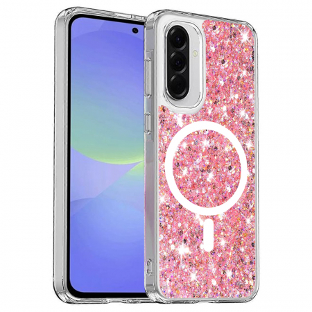 Huse - Sparkly Glitter MagSafe - Samsung Galaxy A36 5G / A56 5G - Pink