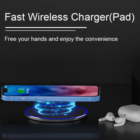 Techsuit - Wireless Charger Premium (CHWR031) - RGB Colors, 15W, 3A - Black [7]