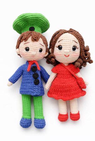 Jucării croșetate - PIPAETE & AIRUREL- set