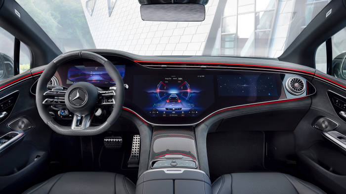 Sticlă hibridă de protecție Pixsel pentru ecran lat (2 părți) MERCEDES BENZ EQE - 48.9“ 2022 [2]