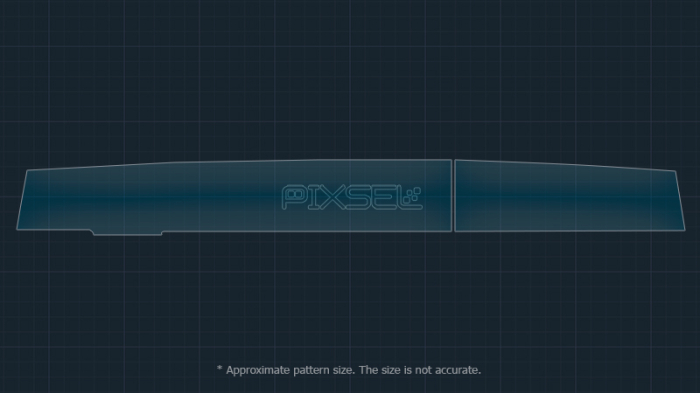 Sticlă hibridă de protecție Pixsel pentru ecran lat CADILLAC ESCALADE - 55.3" 2025 [3]