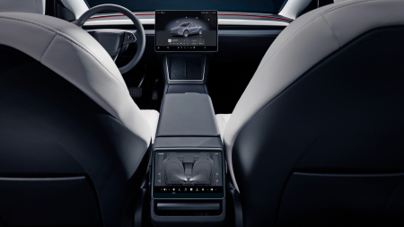 TESLA - Sticlă hibridă de protecție Pixsel controlul climatizării din spate TESLA MODEL Y - 8.7“ 2025