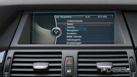 X6 - Sticlă hibridă de protecție Pixsel monitor BMW X6 - 8.8“ 2008 - 2014 (E71)
