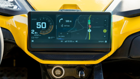MOTO - Sticlă hibridă de protecție Pixsel monitor BRP CAN-AM MAVERICK R 2024 + 11.6“
