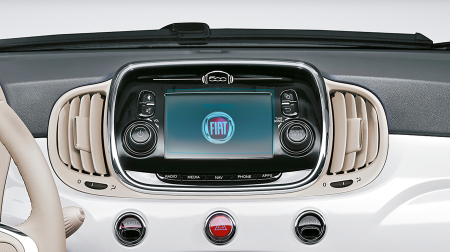 FIAT - Sticlă hibridă de protecție Pixsel monitor FIAT 500 - 5“ 2017 - (312)
