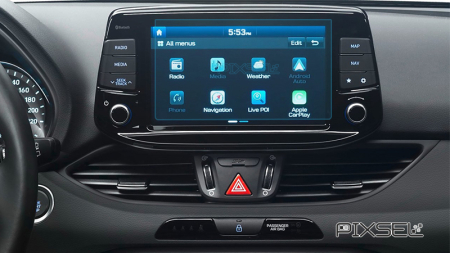 i30 - Sticlă hibridă de protecție Pixsel monitor HYUNDAI i30 - 7.9“ 2017 - 2019