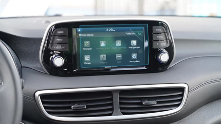 SANTA FE - Sticlă hibridă de protecție Pixsel monitor HYUNDAI SANTA FE - 6.9“ 2018 - 2019