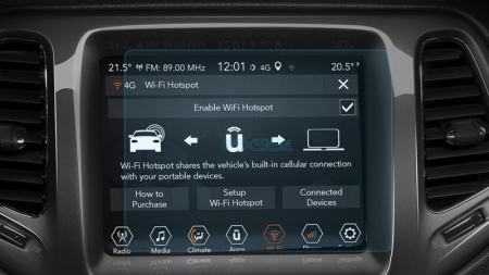 JEEP - Sticlă hibridă de protecție Pixsel monitor JEEP COMPASS - 8.1“ 2017 - 2021