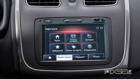 LOGAN - Sticlă hibridă de protecție Pixsel monitor RENAULT LOGAN - 6.9“ 2017