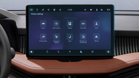 SKODA - Sticlă hibridă de protecție Pixsel monitor SKODA SUPERB - 13.8“ 2024