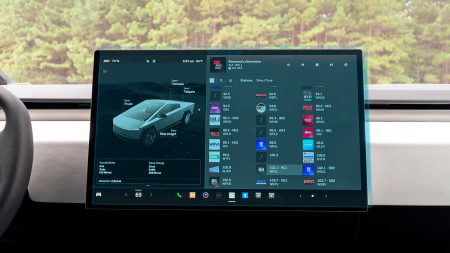 TESLA - Sticlă hibridă de protecție Pixsel monitor TESLA CYBERTRUCK - 19.3“ 2024
