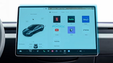 TESLA - Sticlă hibridă de protecție Pixsel monitor TESLA MODEL 3 - 16“ 2023