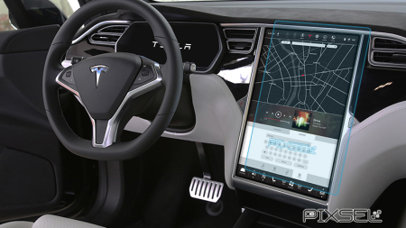 TESLA - Sticlă hibridă de protecție Pixsel monitor TESLA MODEL S - 16.8“ 2016 - 2021