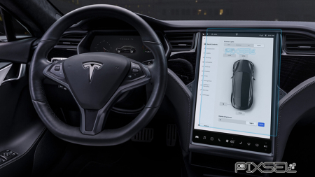 TESLA - Sticlă hibridă de protecție Pixsel monitor TESLA MODEL X - 16.8“ 2015