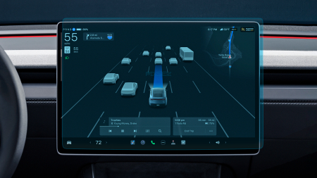 TESLA - Sticlă hibridă de protecție Pixsel monitor TESLA MODEL Y - 16“ 2025