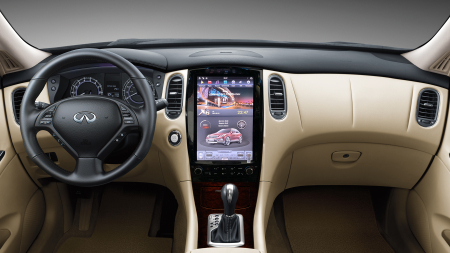MULTIMEDIA SCREEN - Sticlă hibridă de protecție Pixsel monitor TESLA STYLE INFINITI QX50 2014 - 2017 - 12.6“