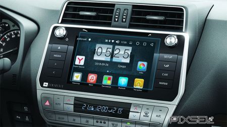 PRADO - Sticlă hibridă de protecție Pixsel monitor TOYOTA PRADO - 8“ 2018 - 2019