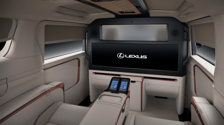 LM - Sticlă hibridă de protecție Pixsel monitorul din spate LEXUS LM - 47.7“ 2023