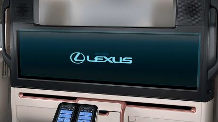 LM - Sticlă hibridă de protecție Pixsel monitorul din spate LEXUS LM - 47.7“ 2023
