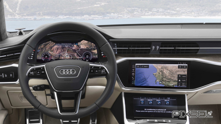 2018 - - Sticlă hibridă de protecție Pixsel panoul de bord AUDI A7 / RS7 / S7 - 12“ 2018