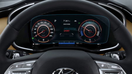 SANTA FE - Sticlă hibridă de protecție Pixsel panoul de bord HYUNDAI SANTA FE - 12.8“ 2020 - 2022