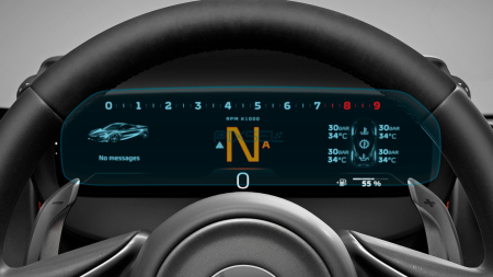 MCLAREN - Sticlă hibridă de protecție Pixsel panoul de bord MCLAREN 750S - 11.6“ 2023