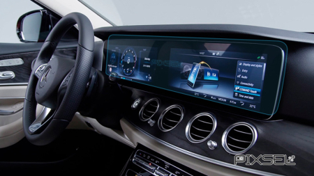 MERCEDES BENZ - Sticlă hibridă de protecție Pixsel panoul de bord MERCEDES BENZ E-CLASS - 28.5“ 2019 - 2023