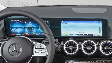 MERCEDES BENZ - Sticlă hibridă de protecție Pixsel panoul de bord MERCEDES BENZ EQA - 24.7“ 2021