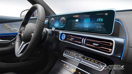 2019 - 2023 - Sticlă hibridă de protecție Pixsel panoul de bord MERCEDES BENZ EQC-CLASS - 24.7“ 2019 - 2023