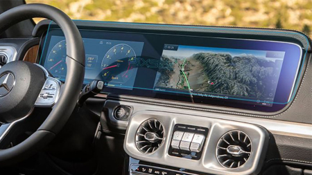 MERCEDES BENZ - Sticlă hibridă de protecție Pixsel panoul de bord MERCEDES BENZ G-CLASS - 28.5“ 2019 - 2024