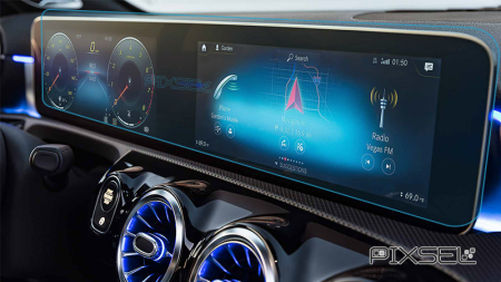 MERCEDES BENZ - Sticlă hibridă de protecție Pixsel panoul de bord MERCEDES BENZ GLB-CLASS - 24.7“ 2019