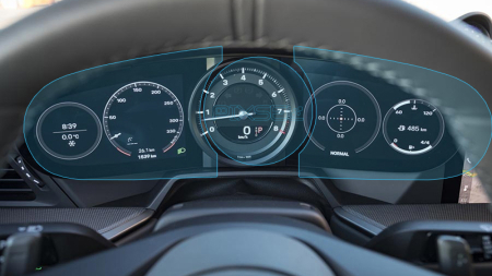 911 - Sticlă hibridă de protecție Pixsel panoul de bord PORSCHE 911 - 18.1“ 2019 - 2024