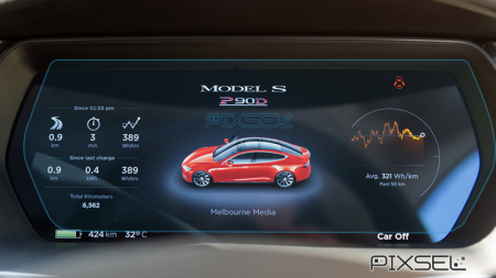 TESLA - Sticlă hibridă de protecție Pixsel panoul de bord TESLA MODEL X - 11.8“ 2015