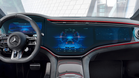 2022 - - Sticlă hibridă de protecție Pixsel pentru ecran lat (2 părți) MERCEDES BENZ EQE - 48.9“ 2022