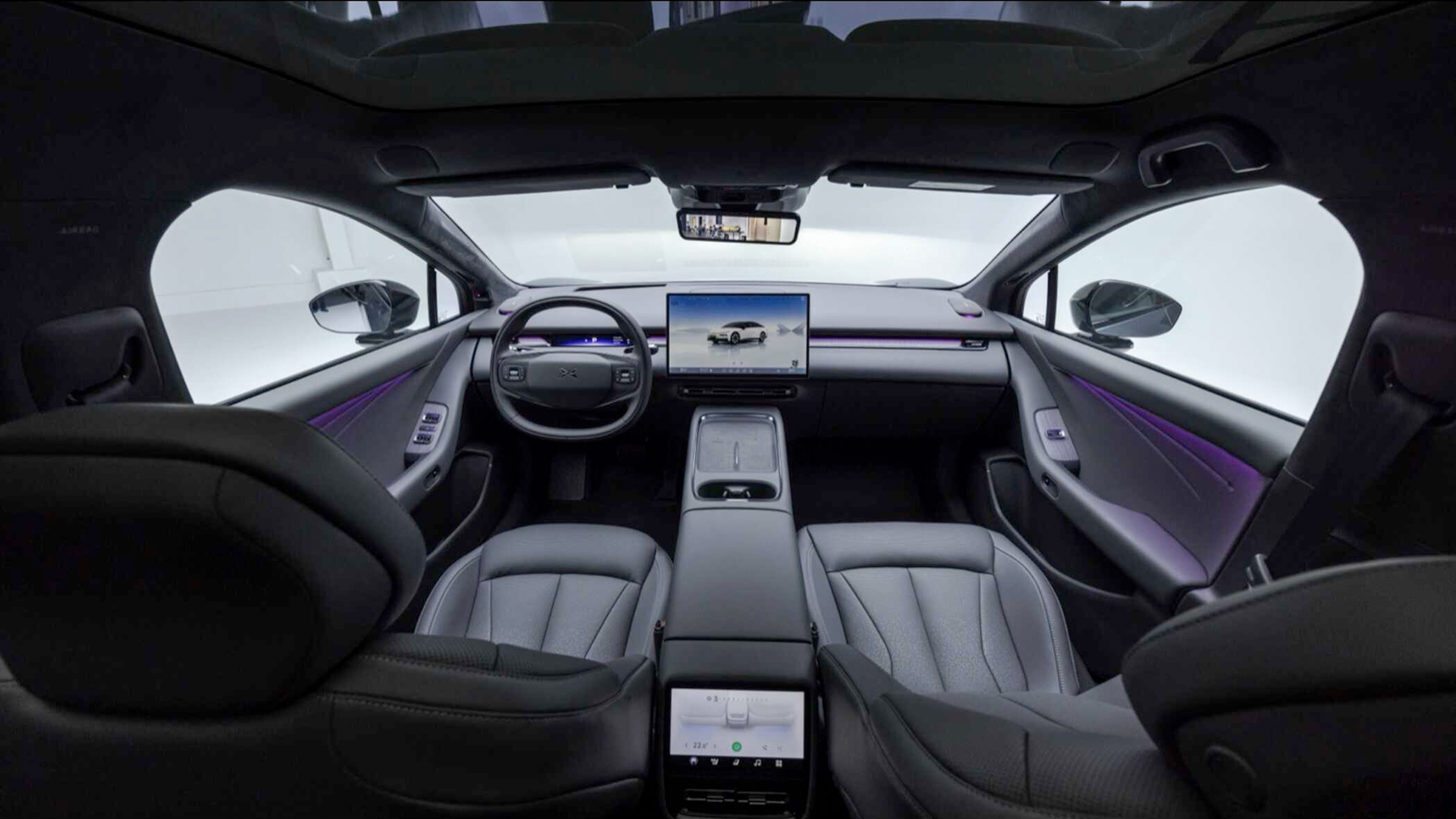 2025 - - Sticlă hibridă de protecție Pixsel controlul climatizării din spate XPENG P7 - 8.9" 2025