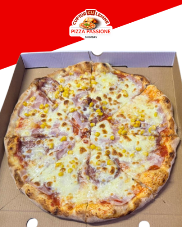 Pizza pe Cuptor cu Lemne - PIZZA AMERICANA 42 cm (1100 gr)