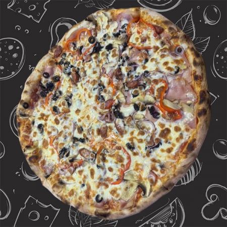 Pizza Pe Vatra - PIZZA CON TUTTO 42 cm (1300 gr)